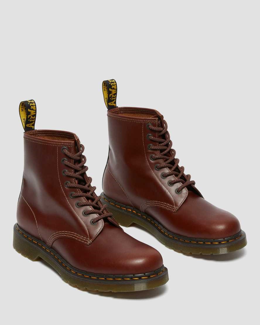 Men's Dr Martens 1460 Abruzzo Leather Ankle Boots Brown Black | 408PACNWB