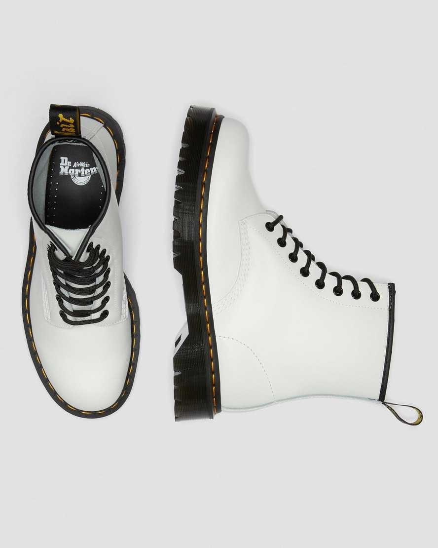 Men's Dr Martens 1460 Bex Smooth Leather Ankle Boots White Smooth Leather | 251KPNUGH