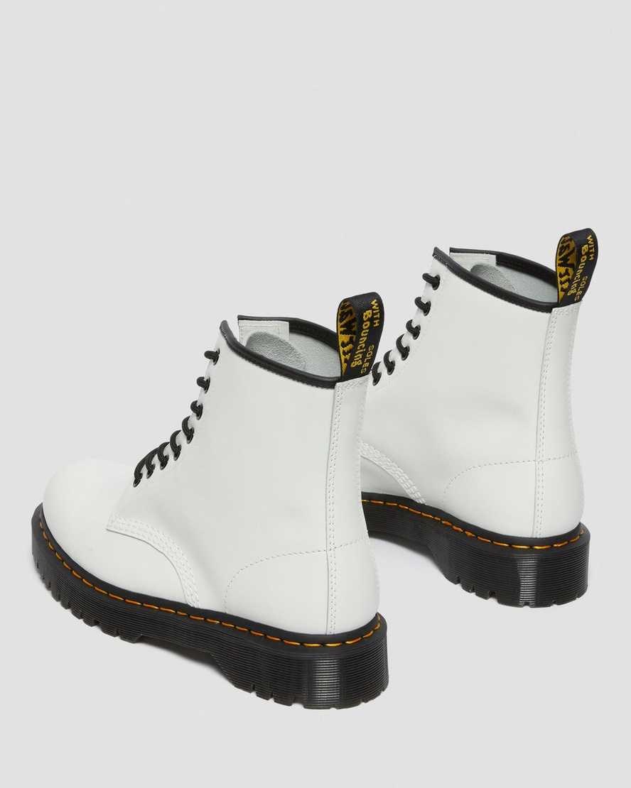 Men's Dr Martens 1460 Bex Smooth Leather Ankle Boots White Smooth Leather | 251KPNUGH