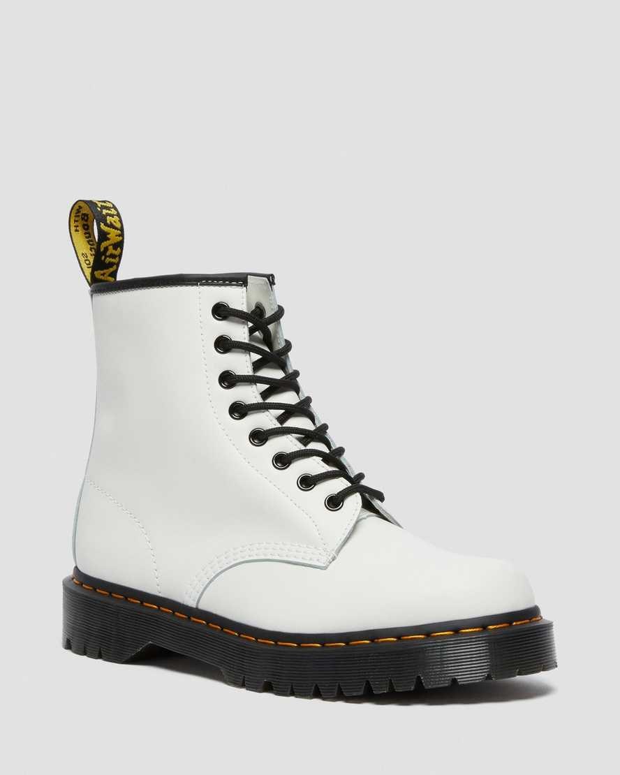 Men's Dr Martens 1460 Bex Smooth Leather Ankle Boots White Smooth Leather | 251KPNUGH