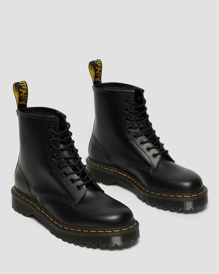 Men's Dr Martens 1460 Bex Smooth Leather Lace Up Boots Black Smooth Leather | 420DLXJOV