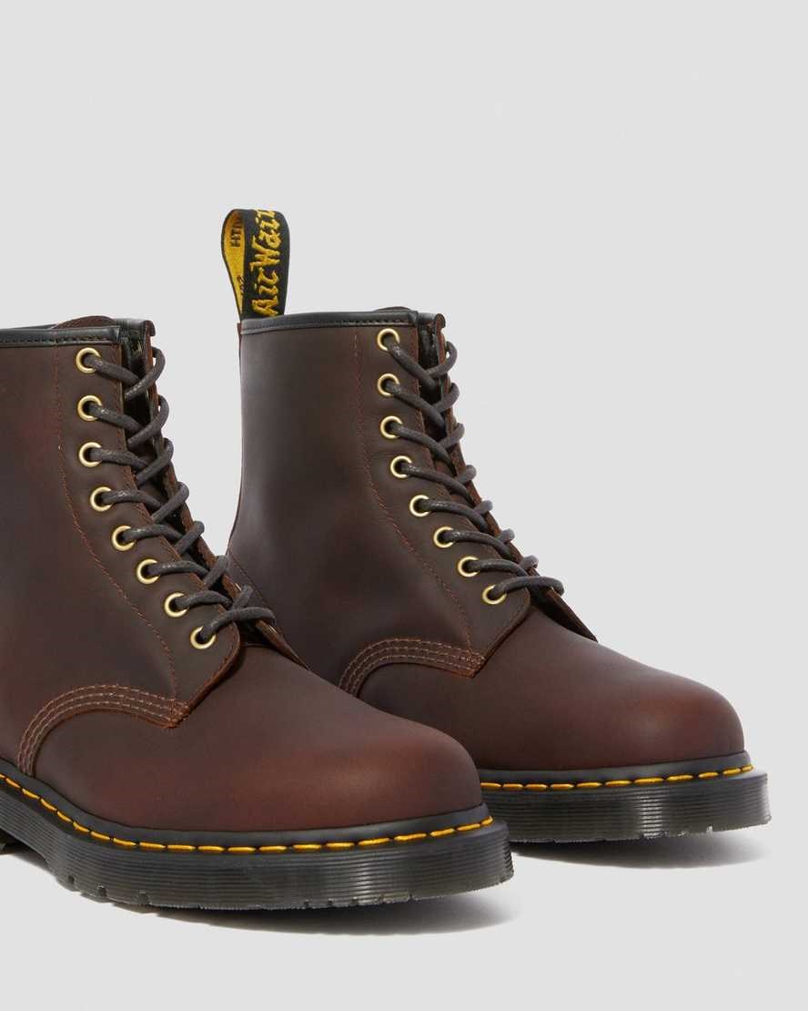 Men's Dr Martens 1460 DM's Wintergrip Lace Up Boots Cocoa Snowplow | 351SKPAFE