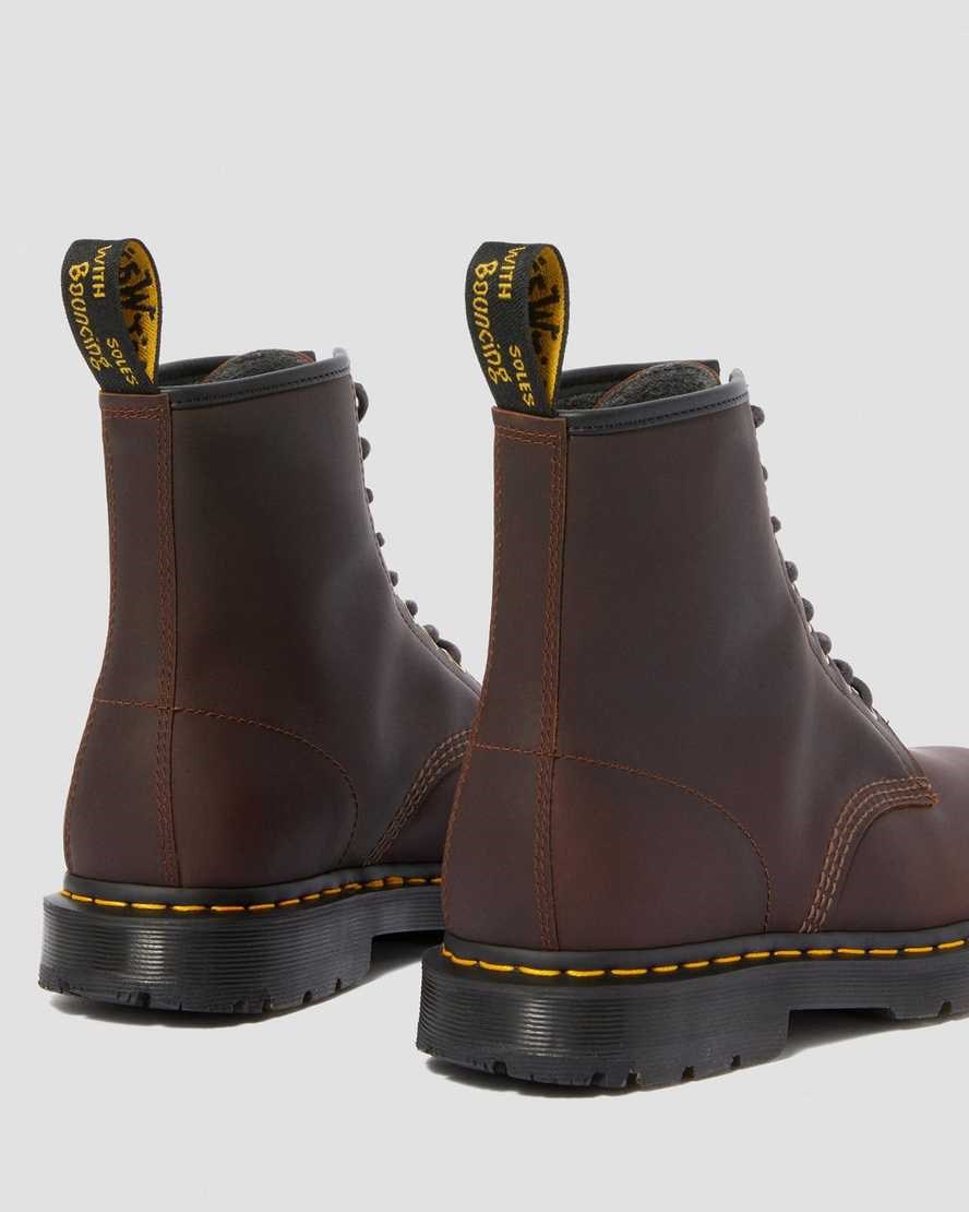 Men's Dr Martens 1460 DM's Wintergrip Lace Up Boots Cocoa Snowplow | 351SKPAFE