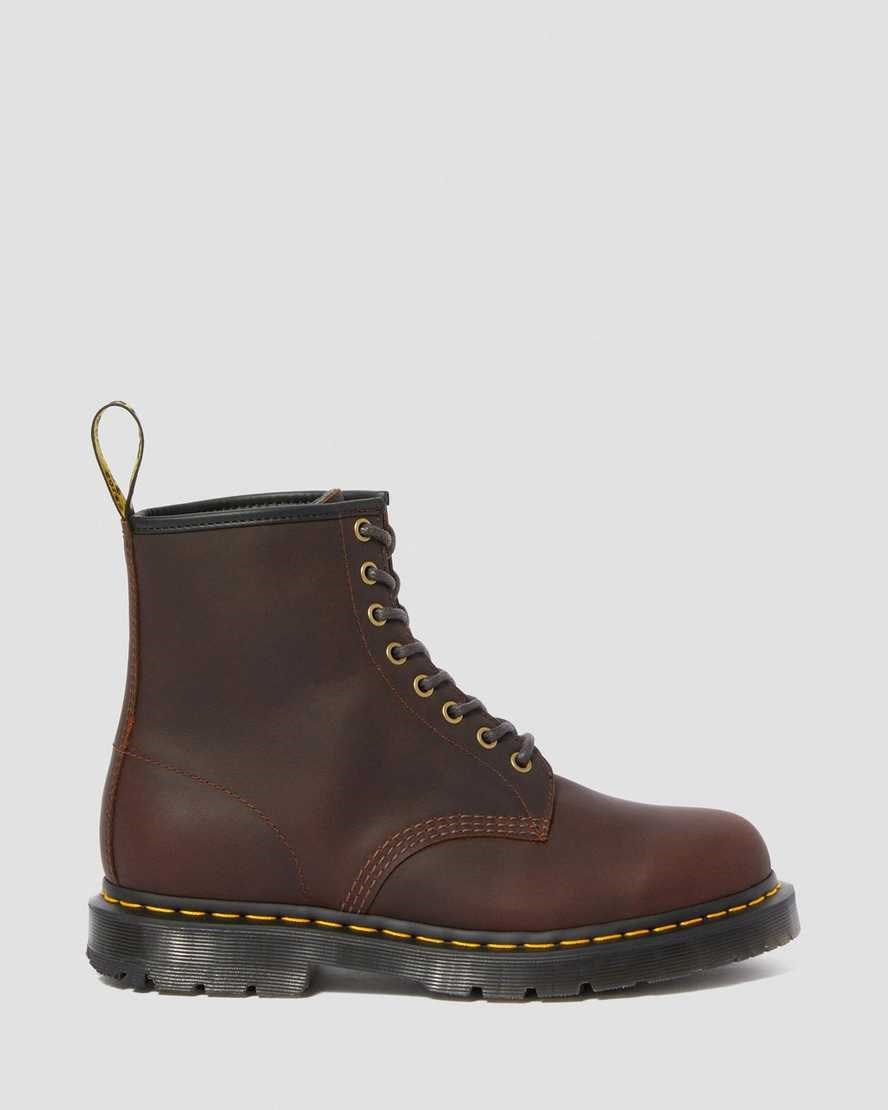 Men's Dr Martens 1460 DM's Wintergrip Lace Up Boots Cocoa Snowplow | 351SKPAFE