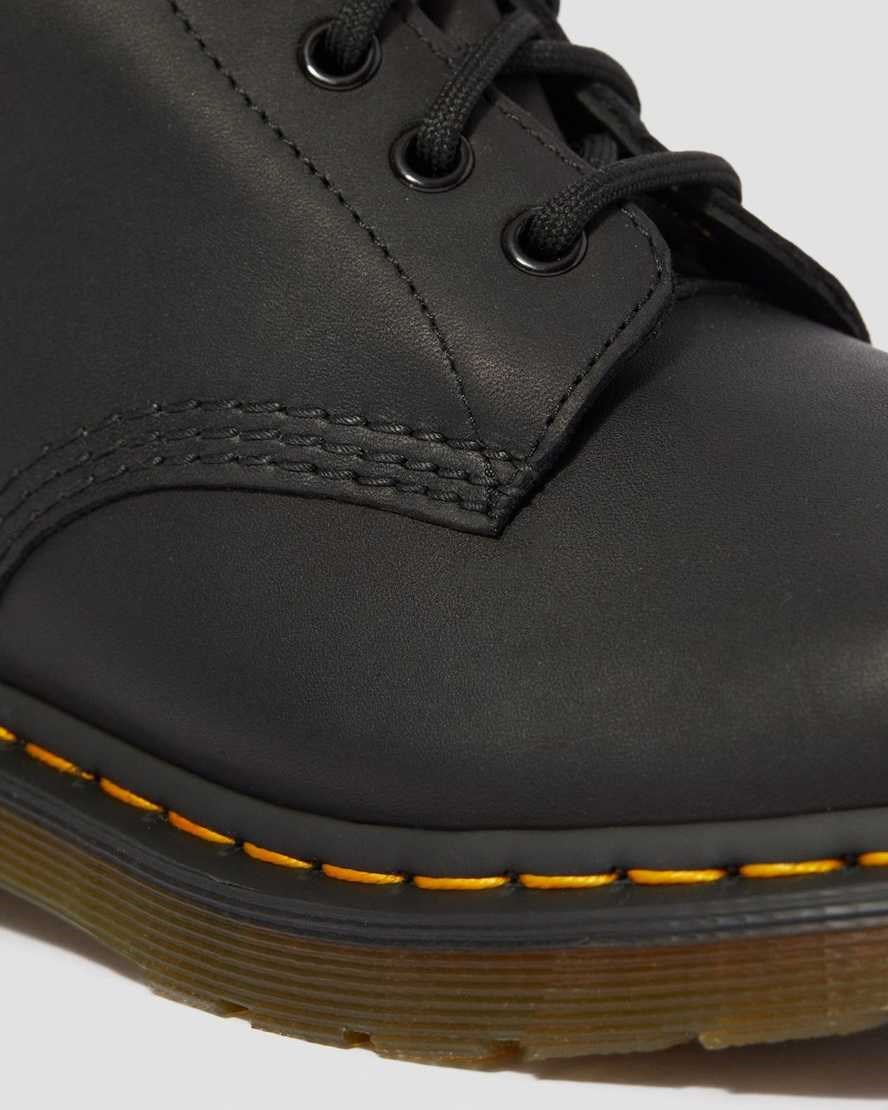 Men's Dr Martens 1460 Greasy Leather Ankle Boots Black Greasy Leather | 647AJLZDY