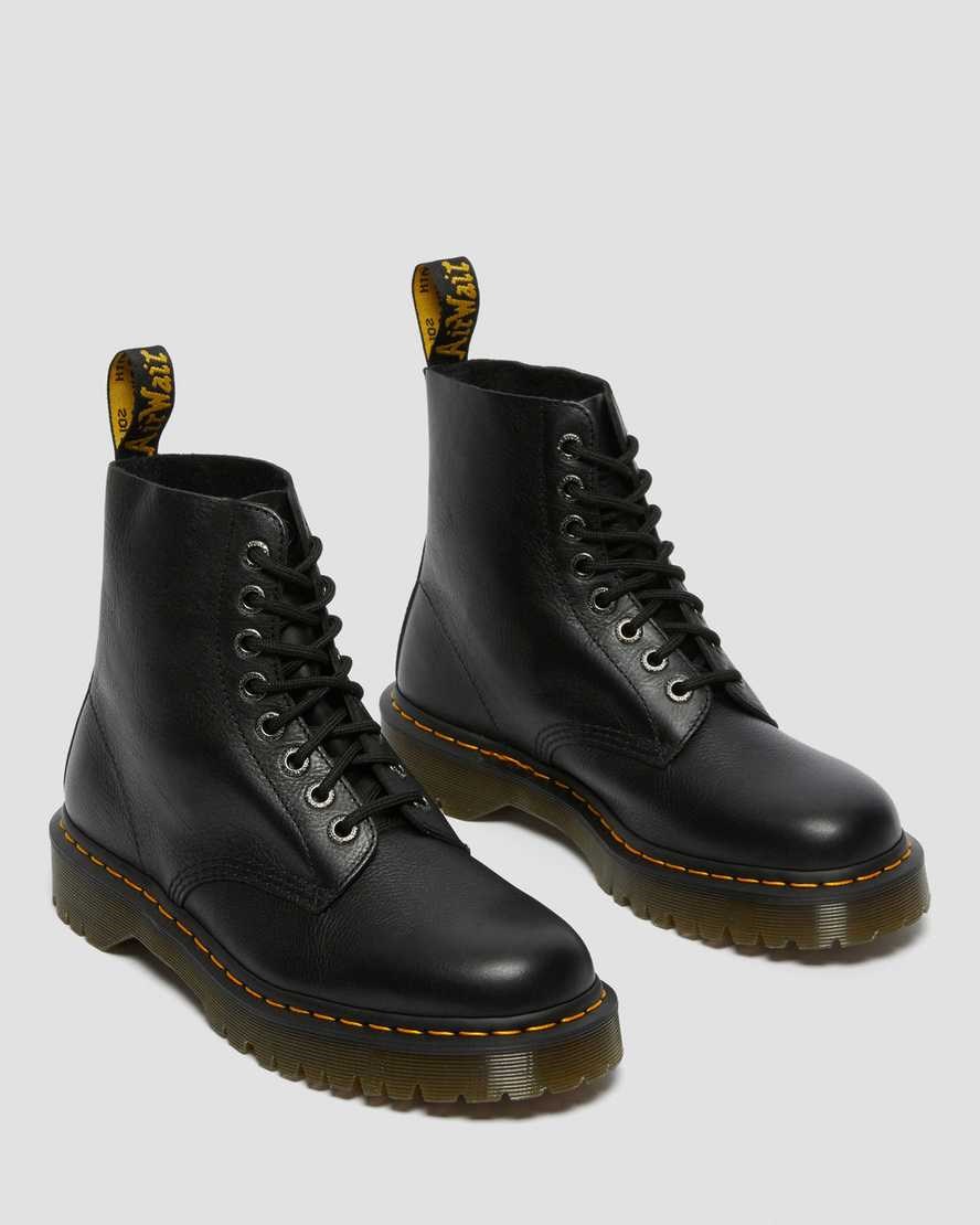 Men's Dr Martens 1460 Pascal Bex Pisa Leather Lace Up Boots Black Pisa | 653DHLBFT