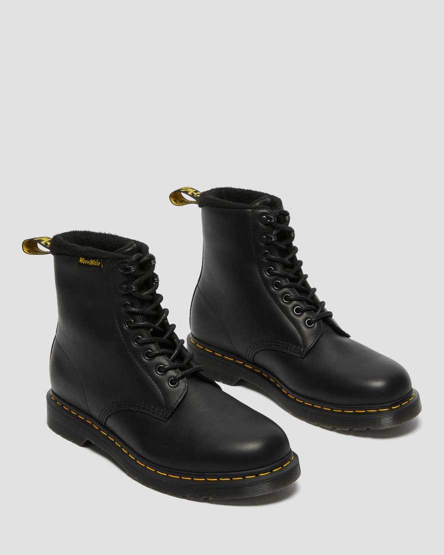 Men's Dr Martens 1460 Pascal Warmwair Leather Ankle Boots Black Valor Wp | 206IURJBX