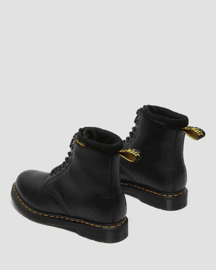 Men's Dr Martens 1460 Pascal Warmwair Leather Ankle Boots Black Valor Wp | 206IURJBX