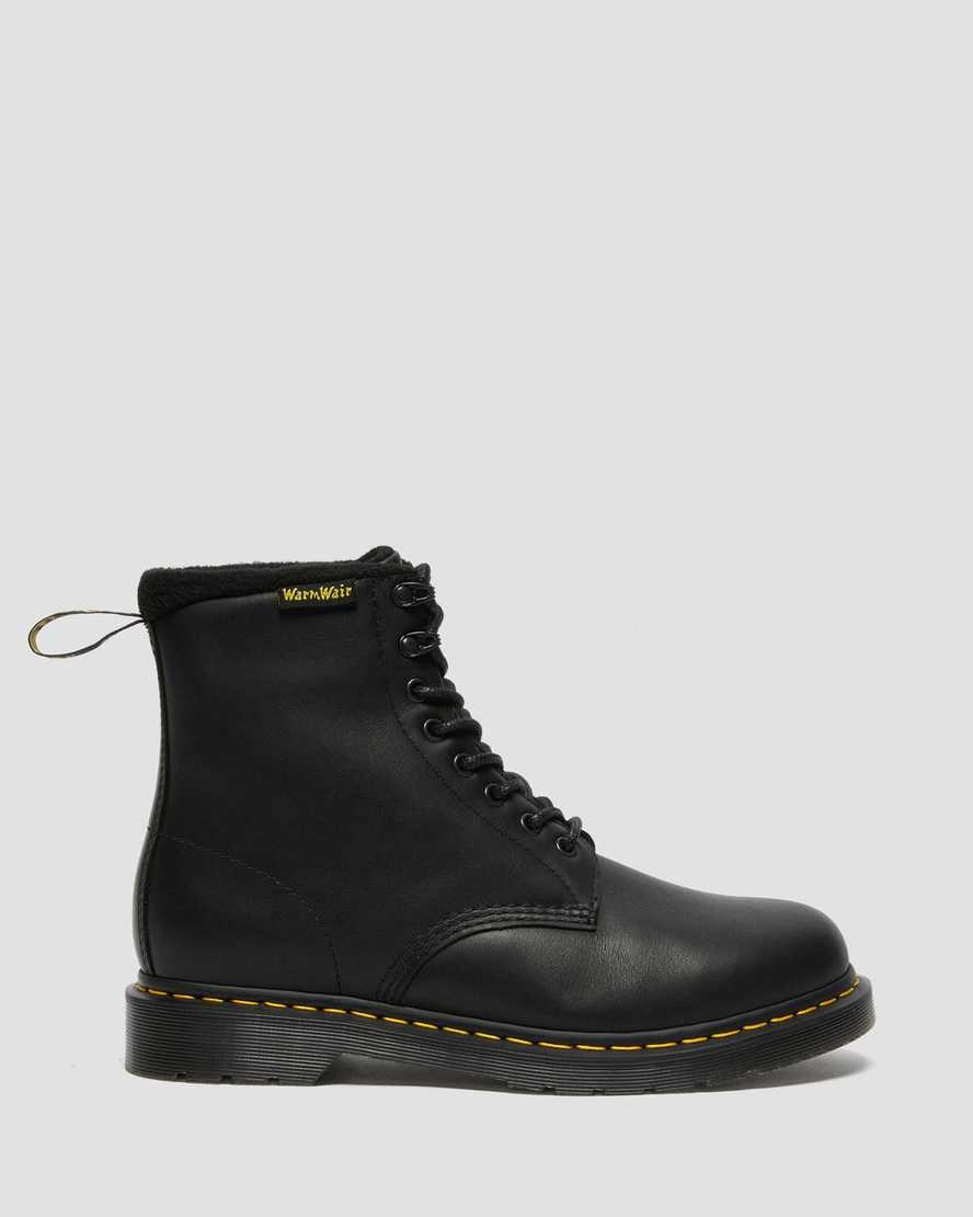 Men's Dr Martens 1460 Pascal Warmwair Leather Ankle Boots Black Valor Wp | 206IURJBX