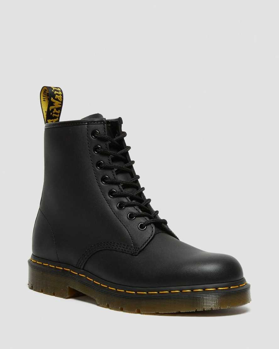 Men's Dr Martens 1460 Slip Resistant Leather Lace Up Boots Black Industrial Full Grain | 436WSRYJT