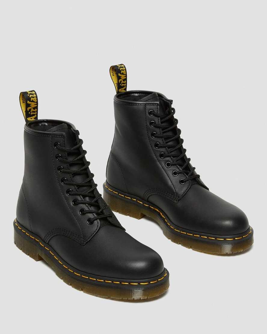 Men's Dr Martens 1460 Slip Resistant Leather Lace Up Boots Black Industrial Full Grain | 436WSRYJT