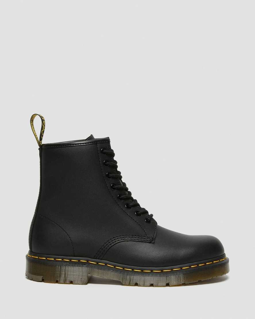 Men's Dr Martens 1460 Slip Resistant Leather Lace Up Boots Black Industrial Full Grain | 436WSRYJT