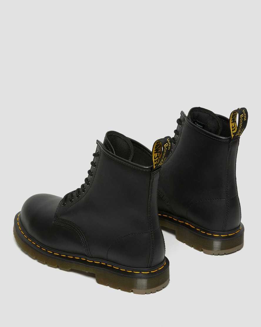 Men's Dr Martens 1460 Slip Resistant Steel Toe Lace Up Boots Black Industrial Full Grain | 314AYBDUQ