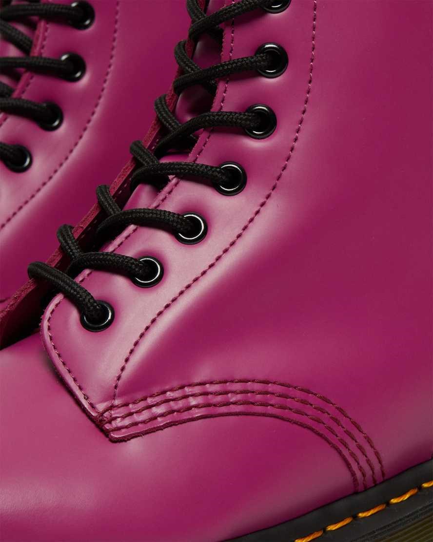 Men's Dr Martens 1460 Smooth Leather Ankle Boots Pink Smooth Leather | 518YBKHMP