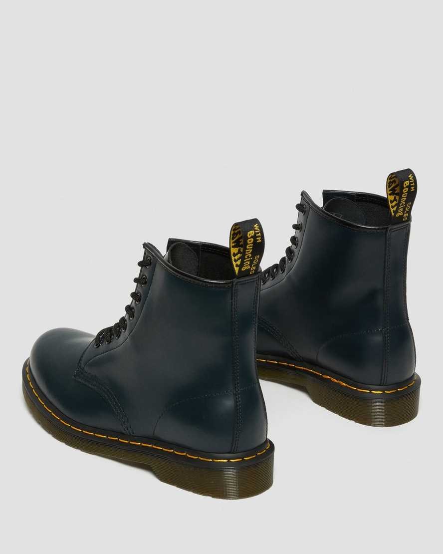 Men's Dr Martens 1460 Smooth Leather Ankle Boots Navy Smooth Leather | 643NJZHVW