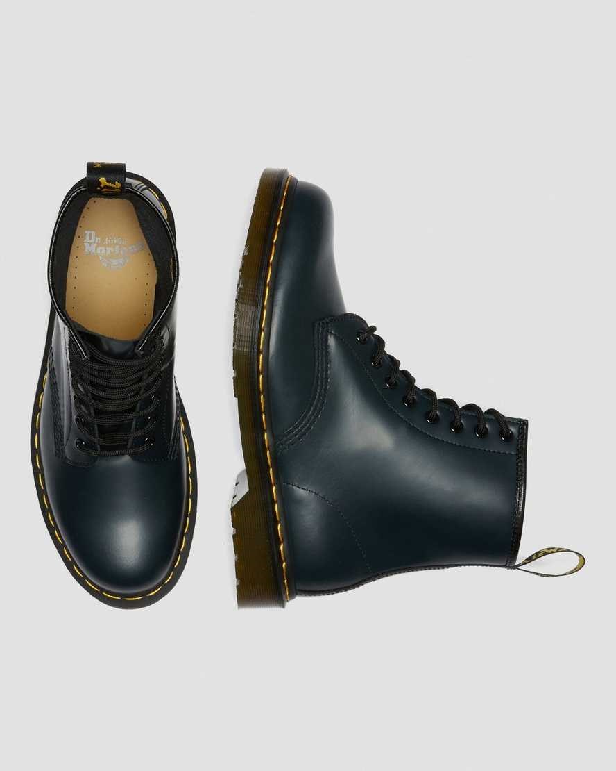 Men's Dr Martens 1460 Smooth Leather Ankle Boots Navy Smooth Leather | 643NJZHVW