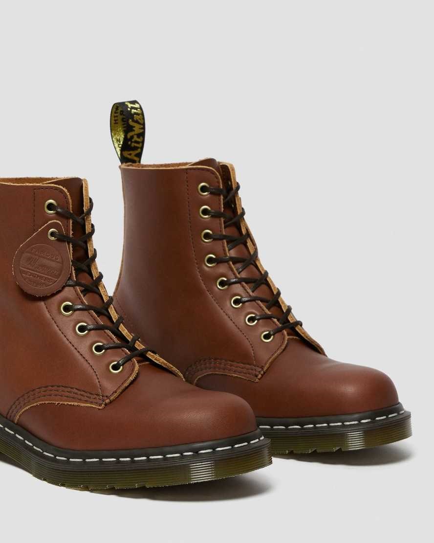 Men's Dr Martens 1460 Veg Tan Leather Ankle Boots Tan Essex Veg Tan | 207CEYNXQ