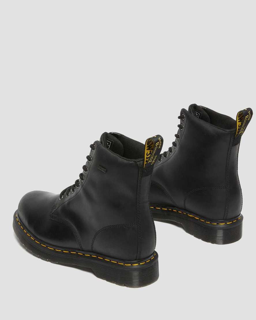 Men's Dr Martens 1460 Waterproof Lace Up Boots Black Republic Wp | 268EZFOHL