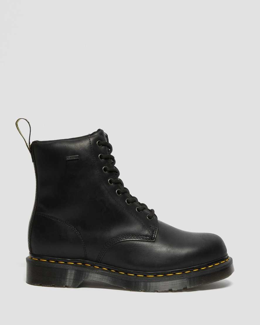 Men's Dr Martens 1460 Waterproof Utility Boots Black Republic Wp | 950IGJNOQ