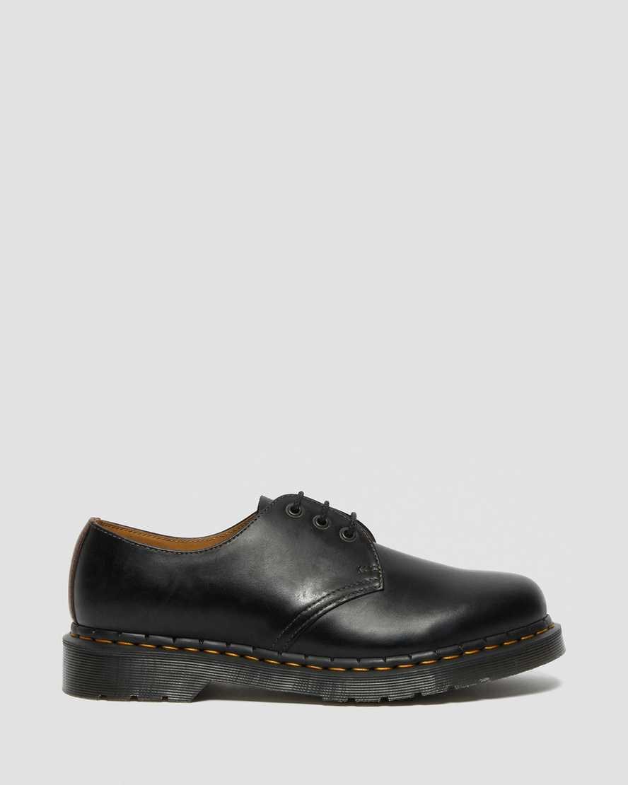 Men's Dr Martens 1461 Abruzzo Leather Oxford Shoes Black Brown | 560JFVTYG