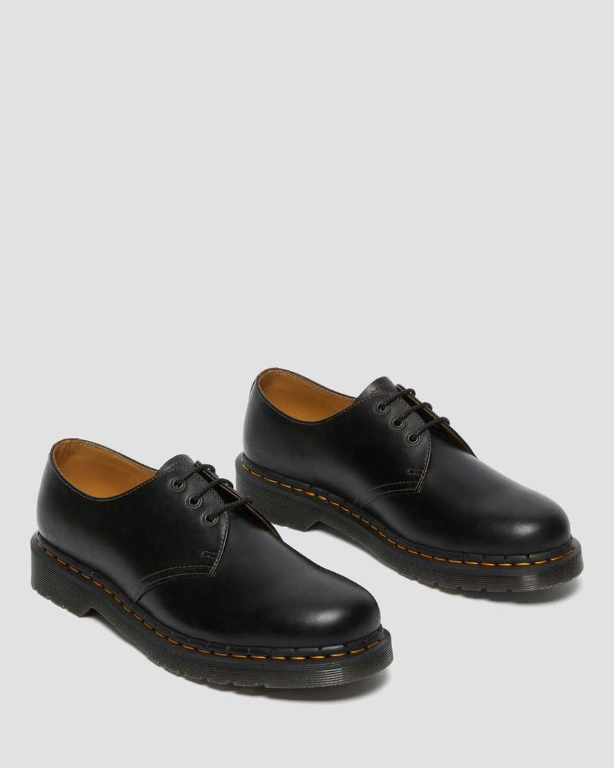 Men's Dr Martens 1461 Abruzzo Leather Oxford Shoes Black Brown | 560JFVTYG