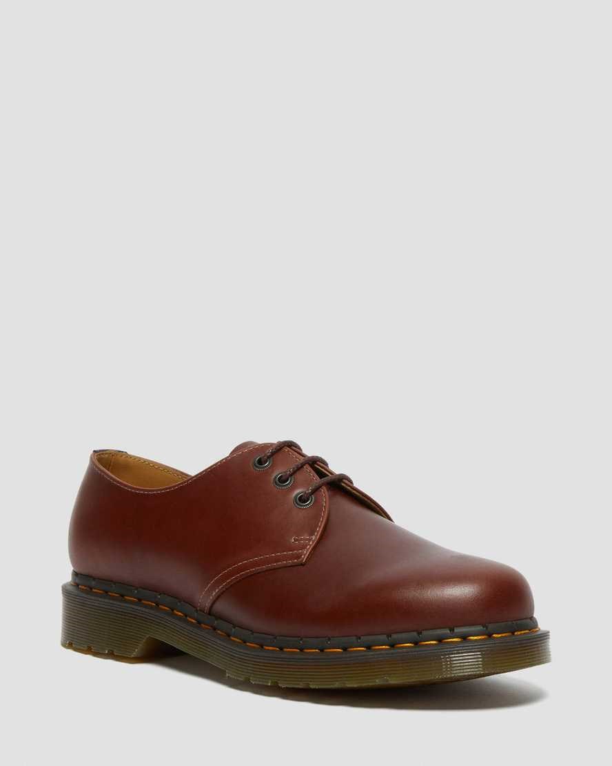 Men's Dr Martens 1461 Abruzzo Leather Oxford Shoes Brown Black | 750NXSKBH