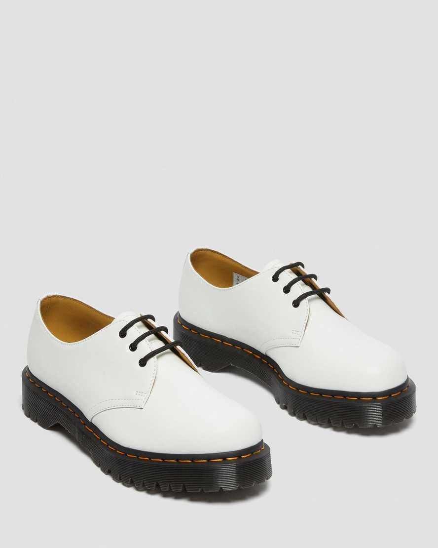 Men's Dr Martens 1461 Bex Smooth Leather Oxford Shoes White Smooth Leather | 437NVCQSU