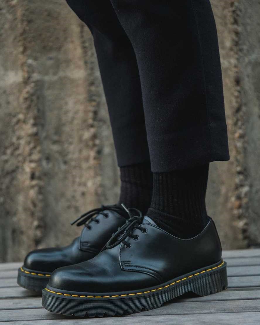 Men's Dr Martens 1461 Bex Smooth Leather Oxford Shoes Black Smooth Leather | 780ZRILXQ