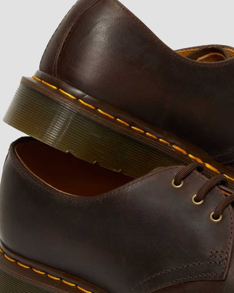 Men's Dr Martens 1461 Crazy Horse Leather Oxford Shoes Brown Crazy Horse Leather | 413ZSYKJC