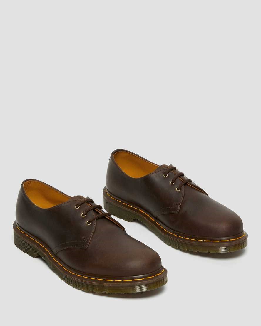 Men's Dr Martens 1461 Crazy Horse Leather Oxford Shoes Brown Crazy Horse Leather | 413ZSYKJC