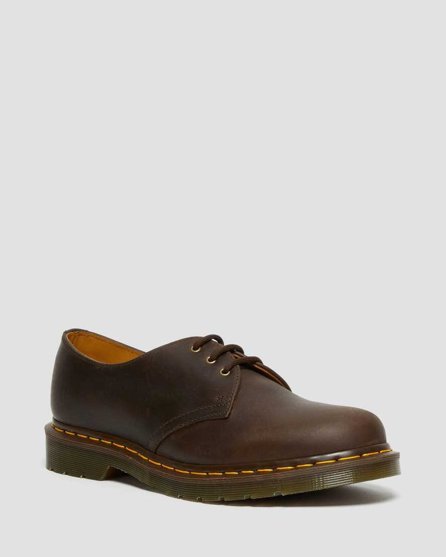 Men\'s Dr Martens 1461 Crazy Horse Leather Oxford Shoes Brown Crazy Horse Leather | 413ZSYKJC