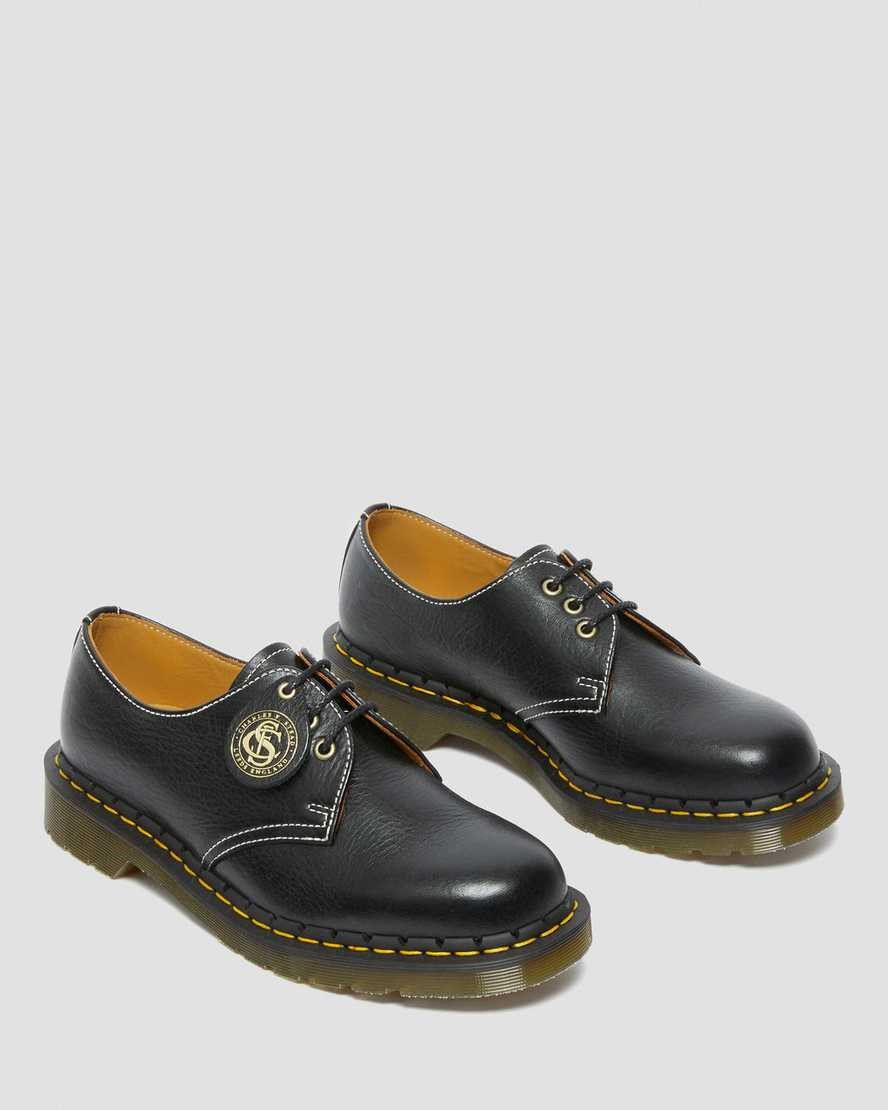 Men's Dr Martens 1461 Made in England Classic Leather Oxford Shoes Black Kudu Classic | 413PGZFTJ