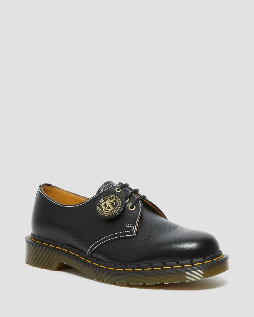 Men's Dr Martens 1461 Made in England Classic Leather Oxford Shoes Black Kudu Classic | 413PGZFTJ