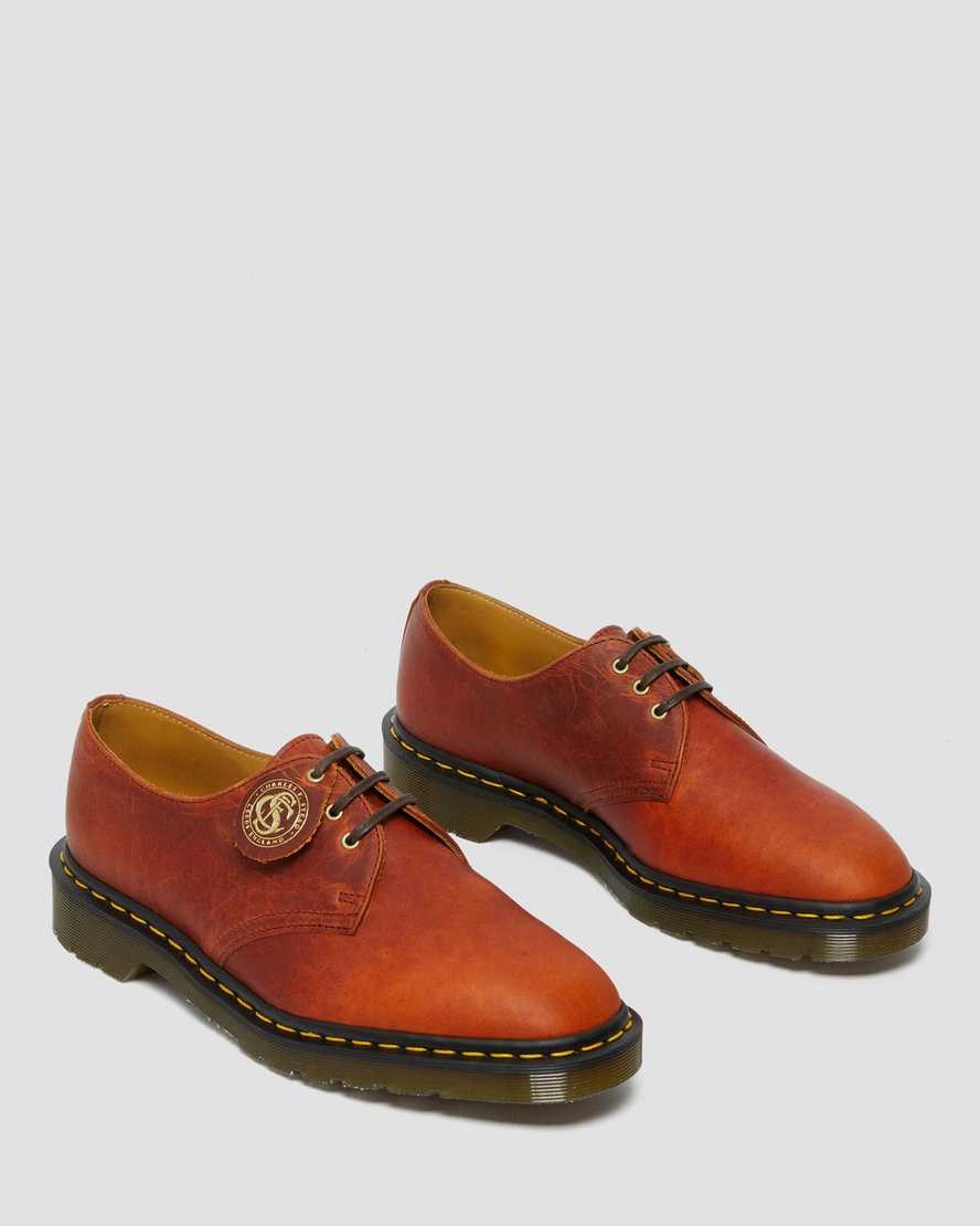 Men's Dr Martens 1461 Made in England Classic Oil Leather Oxford Shoes Brown Classic Oiled Shoulder | 549KBXACW