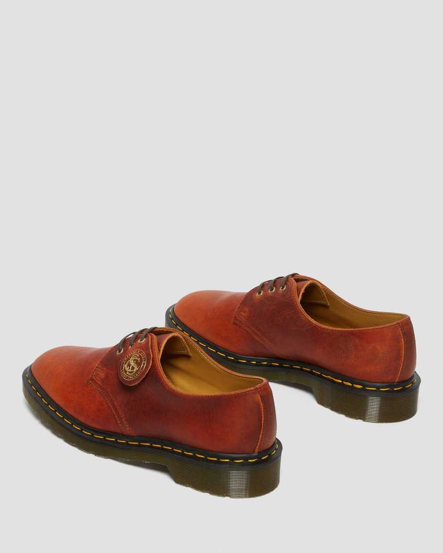 Men's Dr Martens 1461 Made in England Classic Oil Leather Oxford Shoes Brown Classic Oiled Shoulder | 549KBXACW