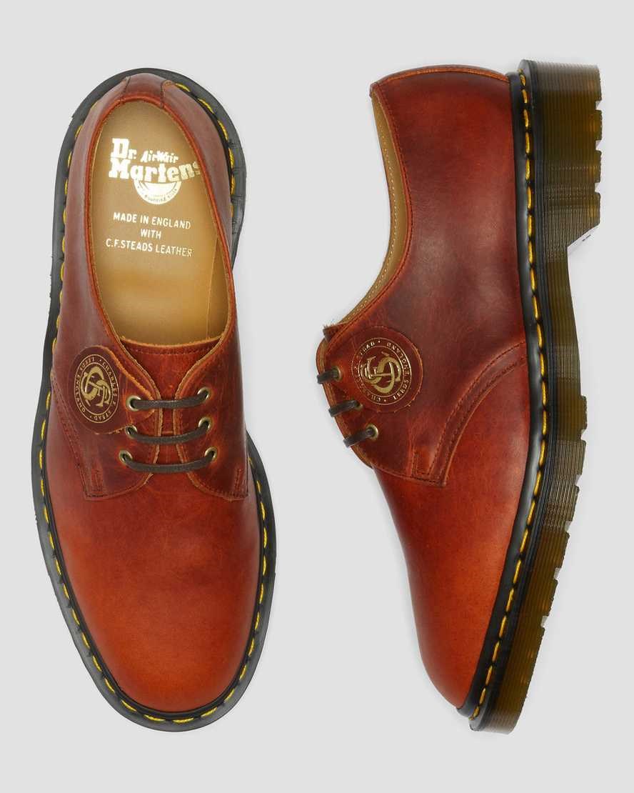 Men's Dr Martens 1461 Made in England Classic Oil Leather Oxford Shoes Brown Classic Oiled Shoulder | 549KBXACW