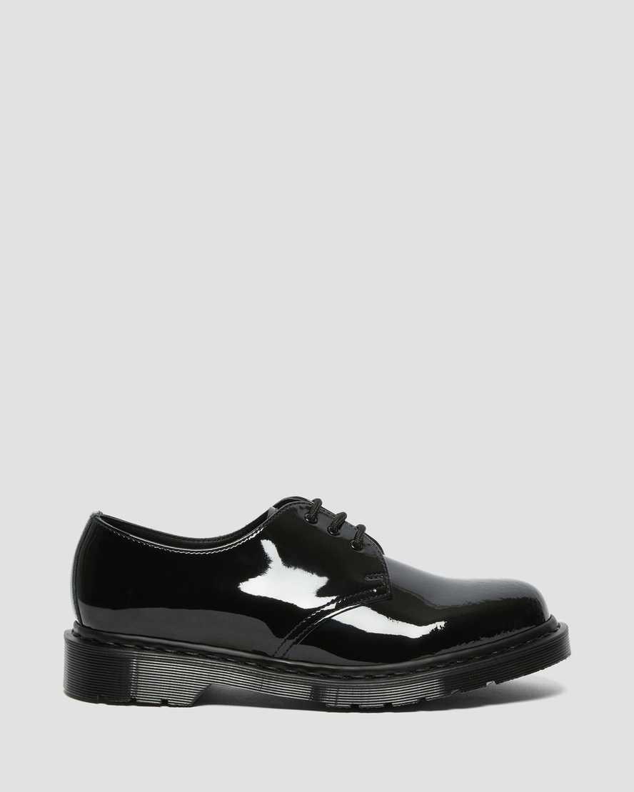 Men's Dr Martens 1461 Made in England Mono Patent Leather Oxford Shoes Black Patent Lamper | 283QHJDUY