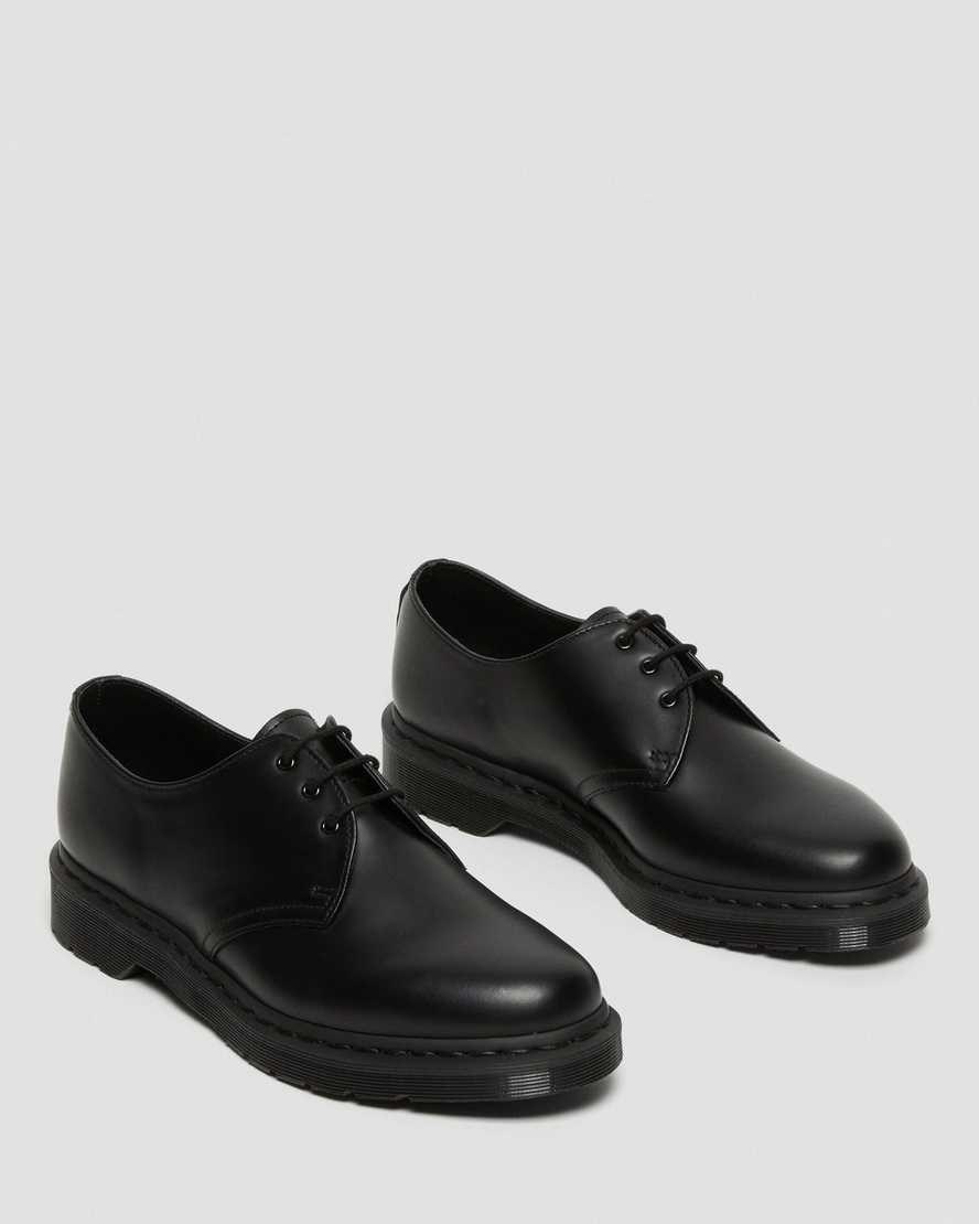 Men's Dr Martens 1461 Mono Smooth Leather Oxford Shoes Black Smooth Leather | 906VWONTB