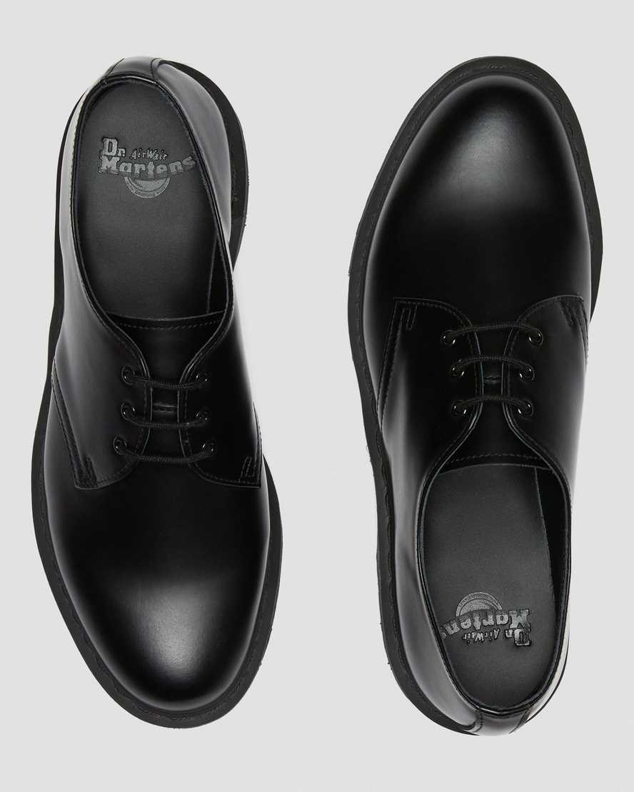 Men's Dr Martens 1461 Mono Smooth Leather Oxford Shoes Black Smooth Leather | 906VWONTB