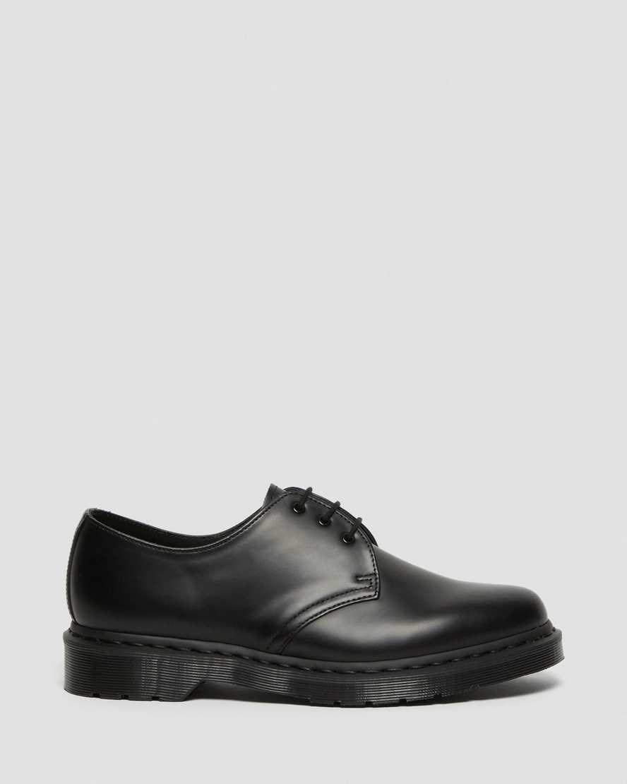 Men's Dr Martens 1461 Mono Smooth Leather Oxford Shoes Black Smooth Leather | 906VWONTB