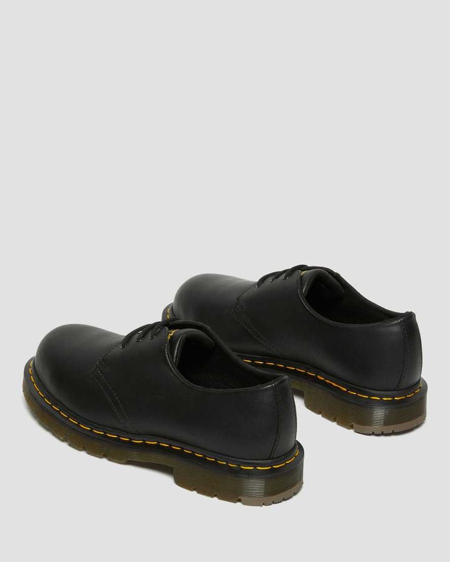 Men's Dr Martens 1461 Slip Resistant Steel Toe Oxford Shoes Black Industrial Full Grain | 053JDVIHG