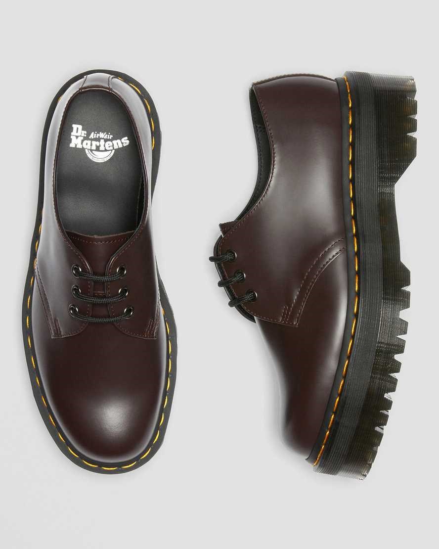 Men's Dr Martens 1461 Smooth Leather Oxford Shoes Burgundy Smooth Leather | 159DFSQMT