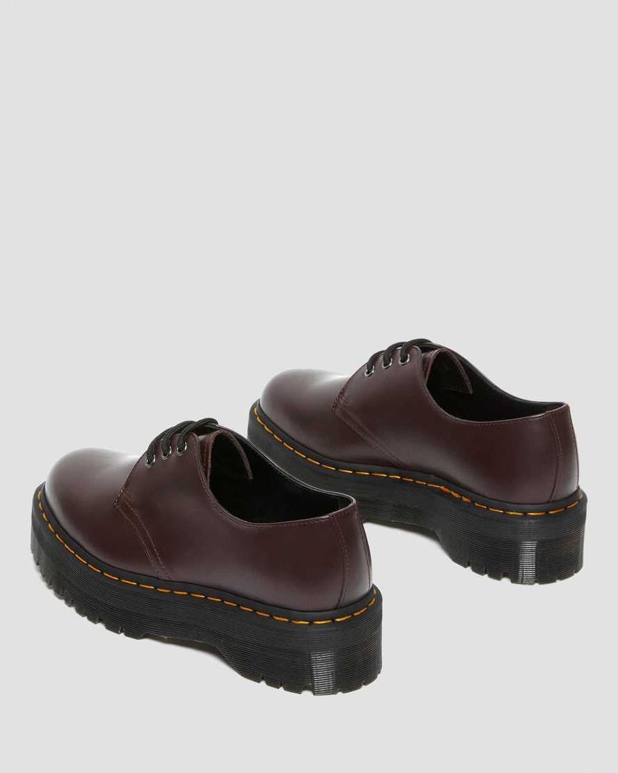 Men's Dr Martens 1461 Smooth Leather Oxford Shoes Burgundy Smooth Leather | 159DFSQMT