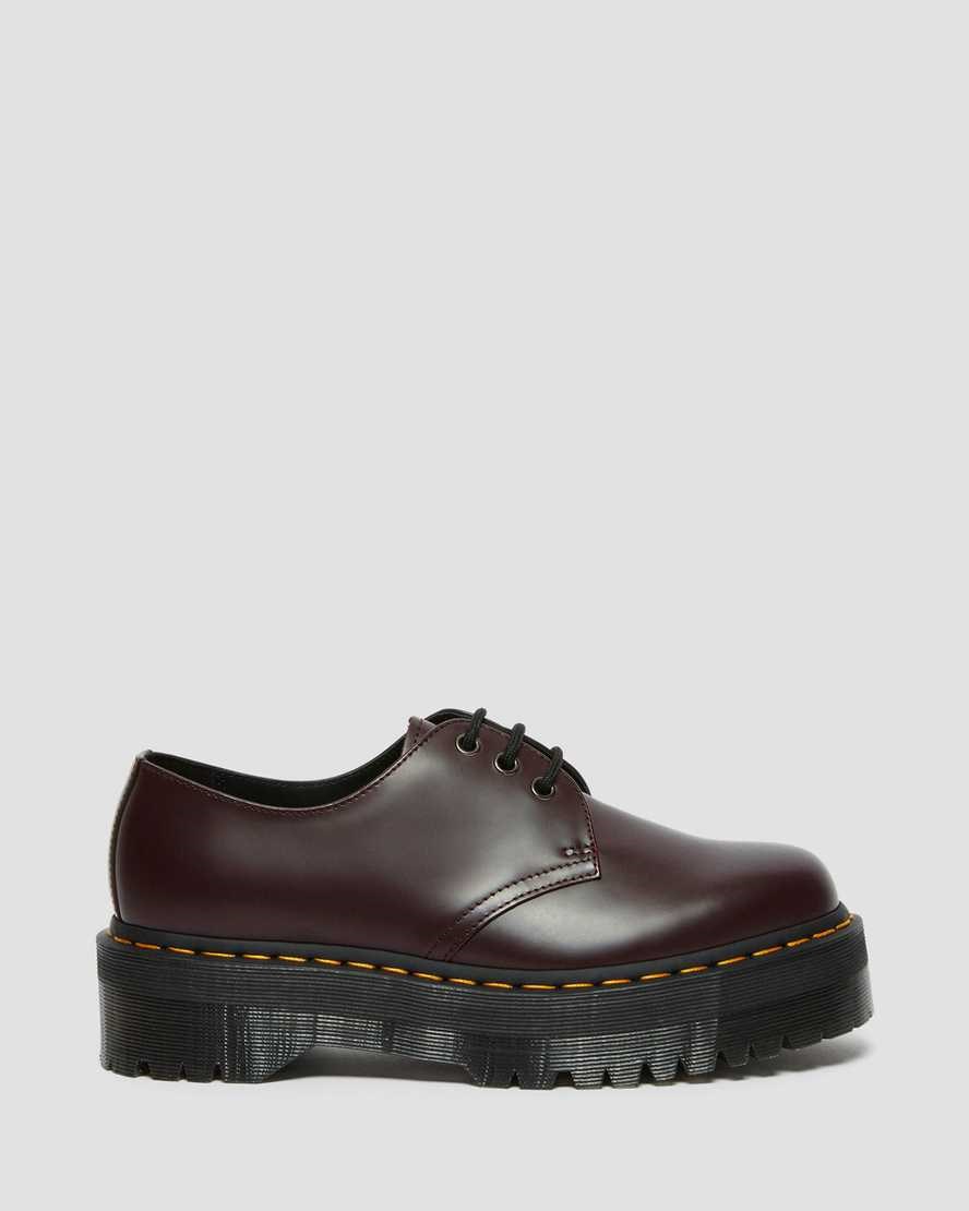 Men's Dr Martens 1461 Smooth Leather Oxford Shoes Burgundy Smooth Leather | 159DFSQMT