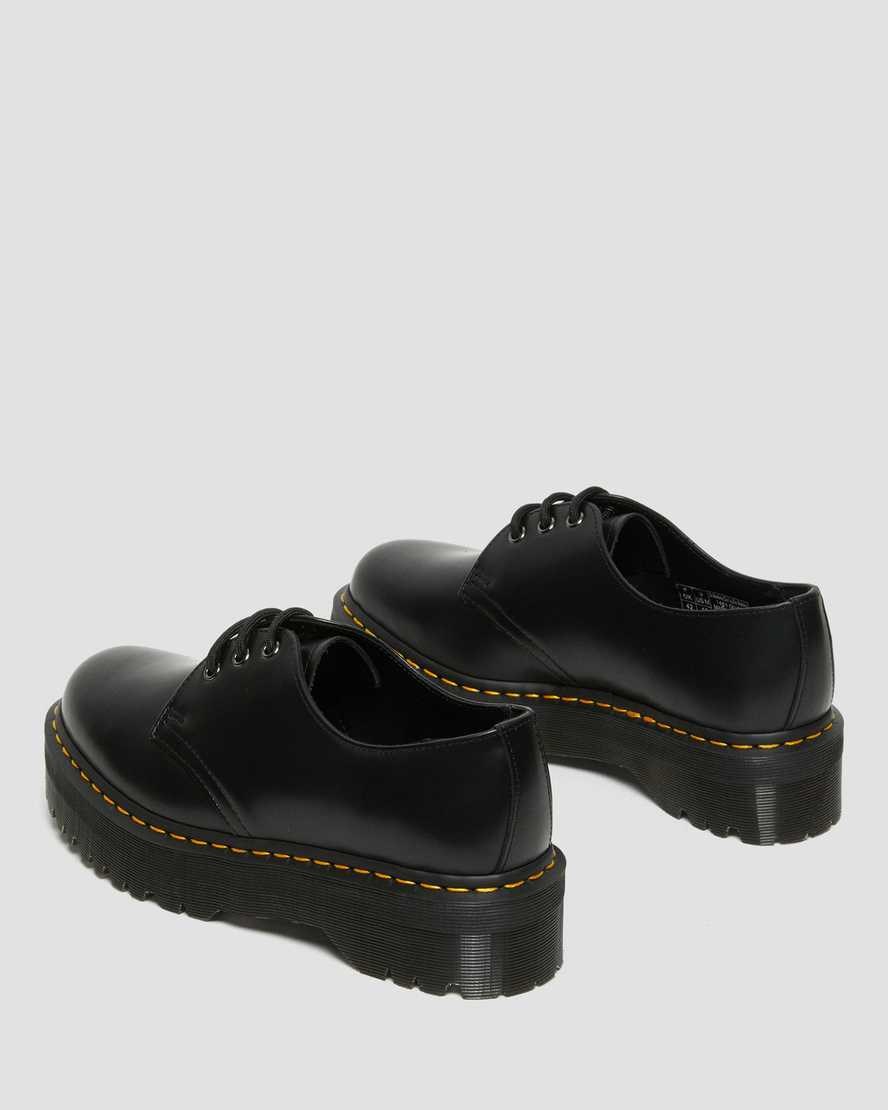 Men's Dr Martens 1461 Smooth Leather Oxford Shoes Black Polished Smooth | 812AOCHNT