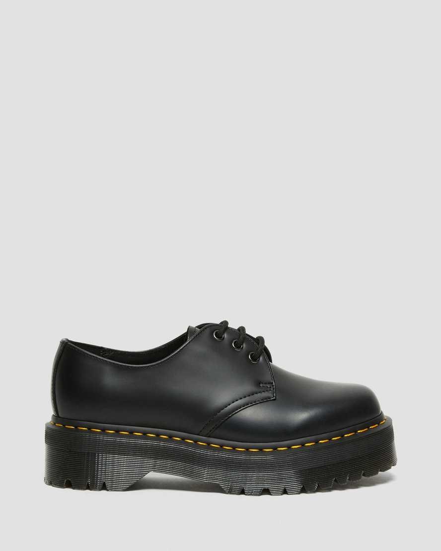 Men's Dr Martens 1461 Smooth Leather Oxford Shoes Black Polished Smooth | 812AOCHNT