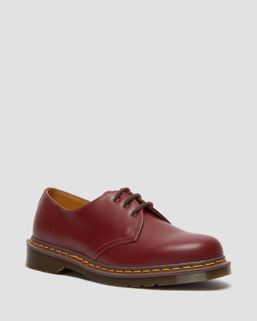 Men's Dr Martens 1461 Vintage Made in England Oxford Shoes Red Quilon | 163GISCRE