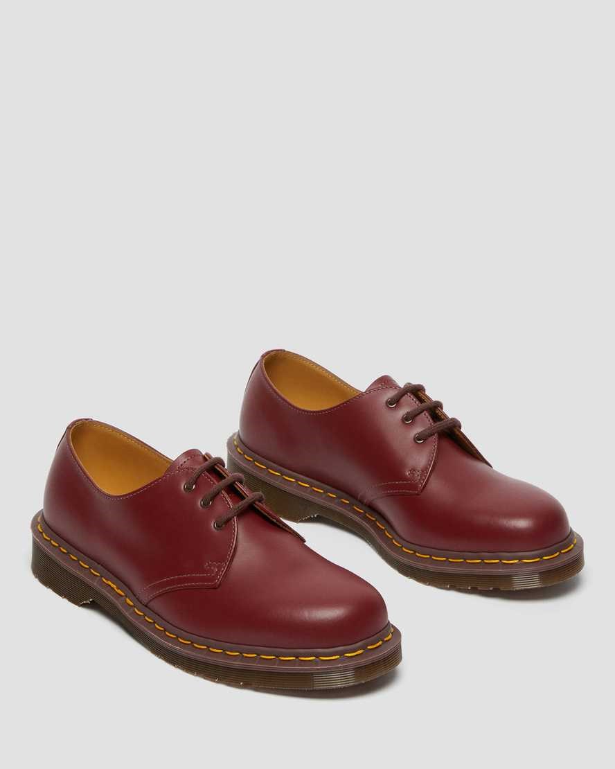 Men's Dr Martens 1461 Vintage Made in England Oxford Shoes Red Quilon | 163GISCRE