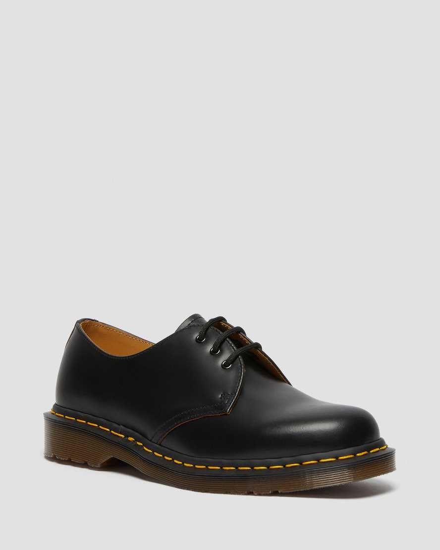 Men\'s Dr Martens 1461 Vintage Made in England Oxford Shoes Black Quilon | 481UFQSOA
