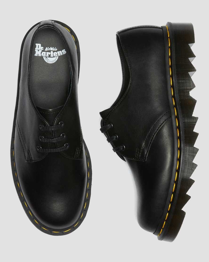 Men's Dr Martens 1461 Ziggy Leather Oxford Shoes Black Luxor | 076KCOIJA